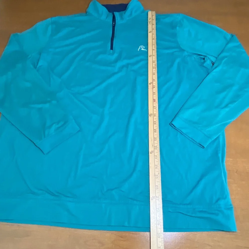 Rhoback Mens XXL Teal Green Performance Quarter Zip Pullover MQZP0001-0000-Z0005